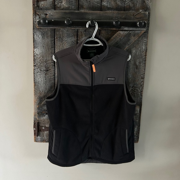 Men's Woods Full Zipper Fleece & Polyester Vest - Picture 1 of 3